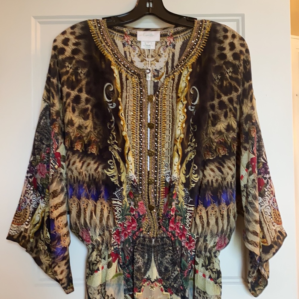 Camilla silk embellished dress BNWT - Picture 3 of 4
